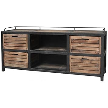 Provins Deco Bahut Industrial Country Style Tv Cabinet With Drawer
