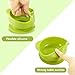PandaEar Set of 2 Silicone Stay Put Suction Bowls | Large Cup Base| Food Grade Soft Safe BPA-Free Silicone | Babies Toddlers Infants | (Blue & Green)