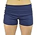 Belle Donne Women / Girls Activewear Fold Over Cotton Yoga Shorts For Gym Hot - Navy/Medium