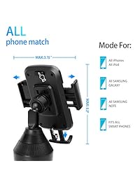 Soporte universal para teléfono móvil para coche, soporte ajustable para coche para iPhone XS Max X XR 8 Plus 7 6 Samsung Galaxy S10 S9 S8 Note 9 Nexus Sony?HTC?Huawei y todos los smartphones