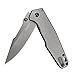 Kershaw Ferrite Pocket Knife (1557TI) 3.3" Stainless Steel Blade with Contoured Steel Handle, Titanium Carbo-Nitride Finish, SpeedSafe Assisted Opening, Frame Lock, Reversible Pocketclip; 4.2 OZ primary