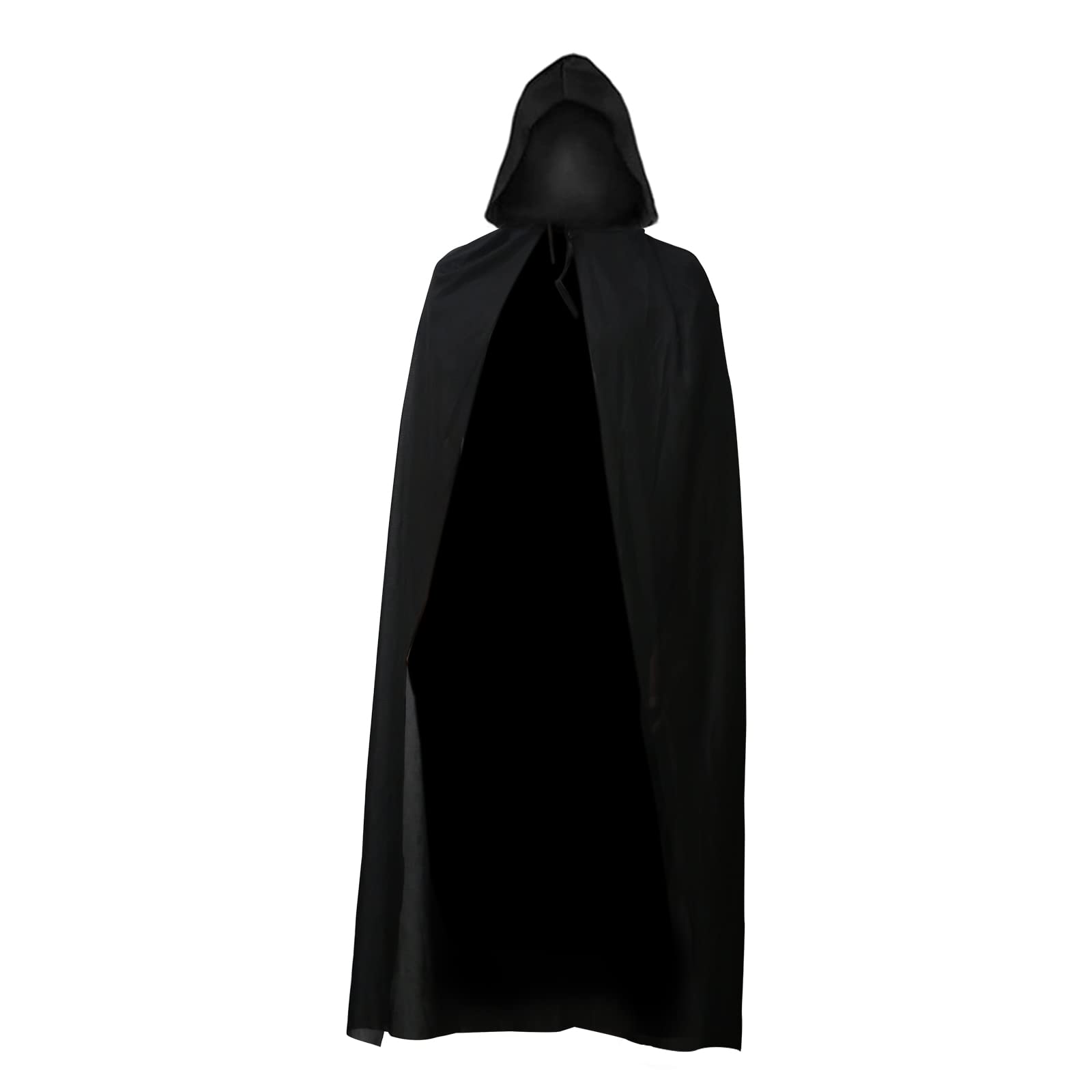 prota Halloween Black Hooded Cape, Cloak Halloween Witch Party Vampires Witch Cosplay Accessories, Halloween Christmas Cosplay for Mens Ladies Fancy Dress Costume
