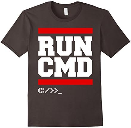 Men's Funny Software Programmer Coder shirt - RUN CMD Medium Asphalt