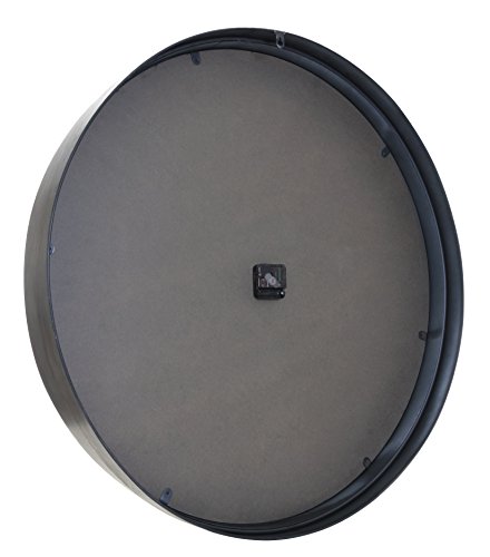 Kiera Grace HO60213-8 August Metal 32" Wall Clock, Large, Gray - Thumbnail 2