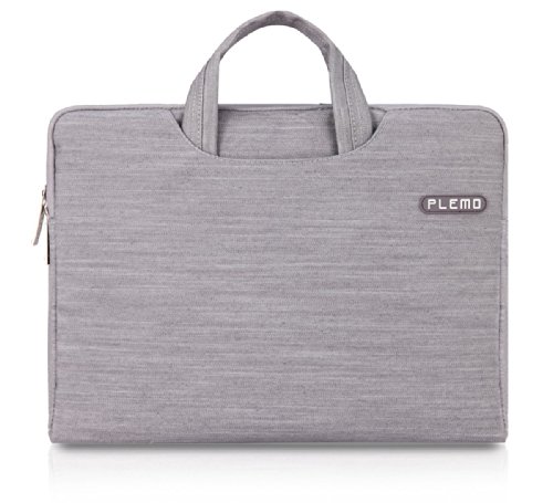 PLEMO Denim Fabric 14 Inch Laptop / Notebook Computer Case Briefcase Bag Pouch Sleeve, Grey