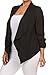 2LUV Plus Women's Open Front Gathered Sleeve Plus Size Blazer
