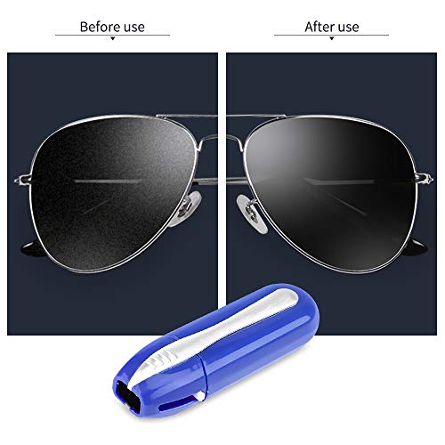 Bestidy Eyeglass Cleaners Set Lens Cleaner for Eyeglasses and Sunglasses Glasses Cleaner for All Types of Eye Wear (Blue)