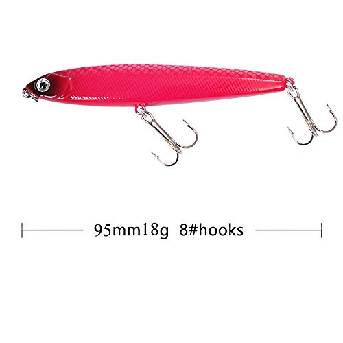 xiangen Fishing Lure Big Hard Bait Fish Bait with Three-Claw Hooked Fish Bait 3D Eye Bait Bait Drop for Bass Trout Fish One