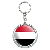 Portable Travel Size Pocket Purse Ashtray Keychain Country National Flag S-Z - Yemen National Country Flag