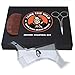 TAME'S DELUXE BEARD SHAPER KIT - For Well Groomed Men - Beard Shaping Tool for Precise Styling - Natural Pear Wood Comb for Proper Grooming - Pointy Scissors for Accurate Cuts - Storage Gift Box