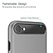 iPhone 7 Case, iSPECLE Dual Layer Hybrid iPhone 7 Protective Case Soft TPU Bumper Inner Layer + Slim Solid PC Outer Cover, Shockproof Anti-Scratch Cell Phone Case Cover for Apple iPhone 7 Gray