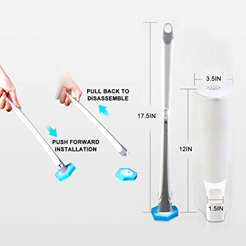 BOOMJOY Toilet Bowl Wand, Disposable Toilet Brush with Holder and 16