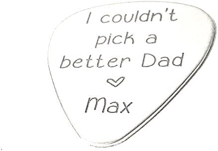 I couldn't pick a better dad Personalized Custom Engraved Guitar - Custom stamped Guitar Pick