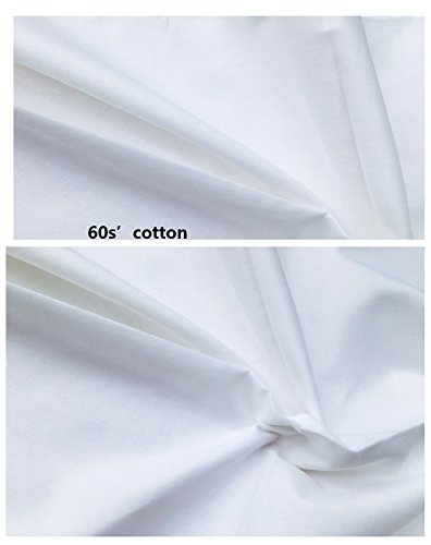 COCOUSM Womens Large Soft White Embroidered Handkerchiefs - 60s Cotton Square 17"