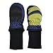 SnowStoppers Kid's Waterproof Stay On Winter Nylon Mittens Extra Small / 6-18 Months Navy Blue / Lime Green