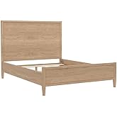 Starlight Canyon Home Light Wood Full Panel Bed Modern Contemporary Design Single Piece Durable Construction Comfortable and Stylish Bedroom Furniture
