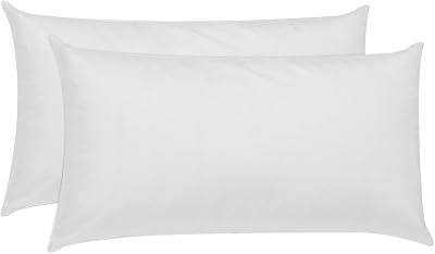 Home - Pack 2 Almohadas de Fibra Hipoalergénica - Funda Exterior de Algodón con Tratamiento Antiácaros - Firmeza Baja, Dormir Boca Abajo, 60 cm, 60 x 40 cm