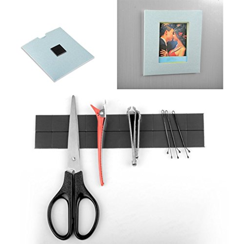 image for Ilyever 80 Pack Extra-Strong (Hold 100g) Magnet Squares with 3M Adhesi