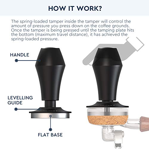 IKAPE V5 53.3mm Impact Espresso Tamper - Adjustable Pressure With Sound Feedback