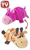 FlipZee The 5 Baby FlipaZoo with 2 Sides of Fun for Everyone - Each Huggable FlipaZoo character is Two Wonderful Collectibles in One (Giraffe / Hippo)