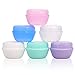 VEAIDE Travel Containers for Toiletries, 3 Size 0.35/0.7/1 OZ Sample Jars, TSA Approved Leak-proof Travel Size Toiletries Containers with Lids for Cosmetic Makeup Face Body Hand Cream (6 Pieces)