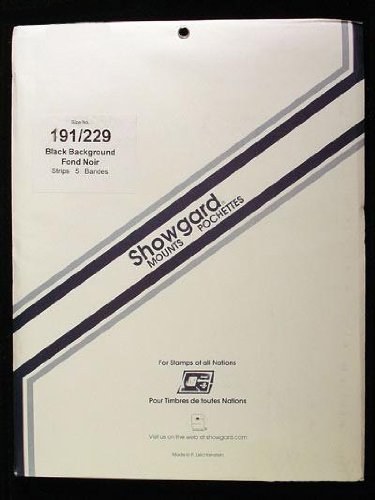 Showgard Pre-Cut Black Stamp Mounts Size 191/229