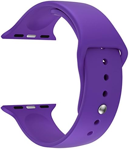 Apple Watch Band - Valuebuybuy Soft Silicone Sport Style Replacement iWatch Strap bands for Apple Wrist Watch 38/42mm Models Formal Colors (38mm M/L, Dark Purple)