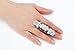Szxc Jewelry Women's Crystal Double Full Finger Armor Knuckle Ring Adjustable