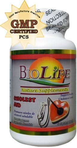 Cholest Aid 60 Caps By Biolife, Policosanol, Garlic, Phytosterol, Helps to Cholesterol Bad, Triglycerides and Chronic Fatigue All Natural by Cholet AID