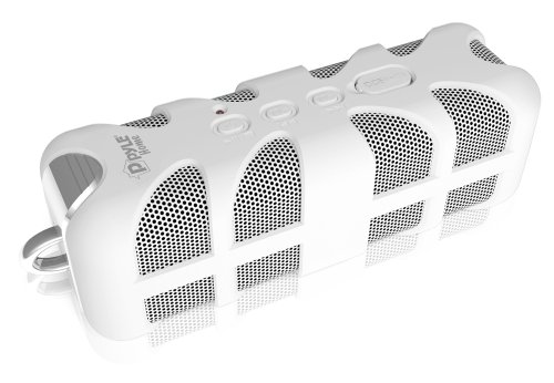 Pyle Sound Box Splash PWPBTN65WT Rugged and Splash-Proof Bluetooth Marine Grade Wireless Speaker with NFC Pairing and AUX Input (White)