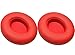 Replacement Earpad cushions For Beats Solo 2 ,Solo 3 Wired & Wireless Headphone With ITIS Logo Cable Clip (RED)