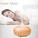 Aromatherapy Essential Oil Diffuser, Ecooltronic 280ml Portable Ultrasonic Cool Mist Wishper Air Humidifier, Waterless Auto Shut-Off for Home Office Baby-Wood Grain