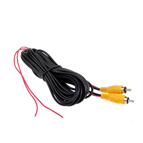 Car Video Audio Extension Cord Cable with Detection Trigger Wire RCA Male to Male Plug Car Reverse Reversing Rear View Parking Backup Camera 6 Meters 20ft by HitCar - Thumbnail 3