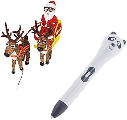 قلم طباعة ثلاثي الأبعاد من سيكس طباعة باندا لطيفة ومحمولة قلم رسم ثلاثي الأبعاد بدرجة حرارة منخفضة أعمال يدوية مع شاشة Lcd ألعاب تلوين للأطفال تحكم في درجة الحرارة والسرعة ألعاب تعليمية