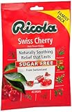 Ricola Herb Throat Drops Sugar Free Swiss Cherry - 45 ct, Pack of 2