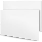 Maasechs 2 Pcs Uhmw Plastic Sheets, 12 x 24 Inch, 1/4 Inch Thick, White | Large-size, Uhmw Polyethylene Sheets for DIY Fabrication, Machining and Wear-resistant Applications