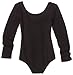 Danskin girls Basic Cotton Long Sleeve athletic leotards, Black, 6-Apr US