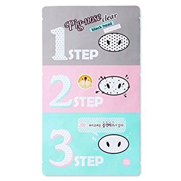 HOLIKA HOLIKA Pig Nose Clear Black Head 3-Step Kit, Tea Tree, 5 Count (HHPNCBH3-5)