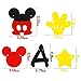 BeYumi Mickey Birthday Banner and Garland, Red Black and Yellow Party Decoration for Kids Birthday