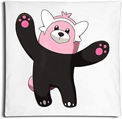 Tex Cotton Square Throw Pillow Case Shell Decorative Cushion Cover Pillowcase Shells Pokemon Bewear Go White Size