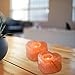 himalayan glow Shape Natural Pink Heart Style Tealight, 100% Pure Crystal Salt Candle Holder | Night Decorative Light, Perfect Valentine's Day Gift, 3 Inches, Orange