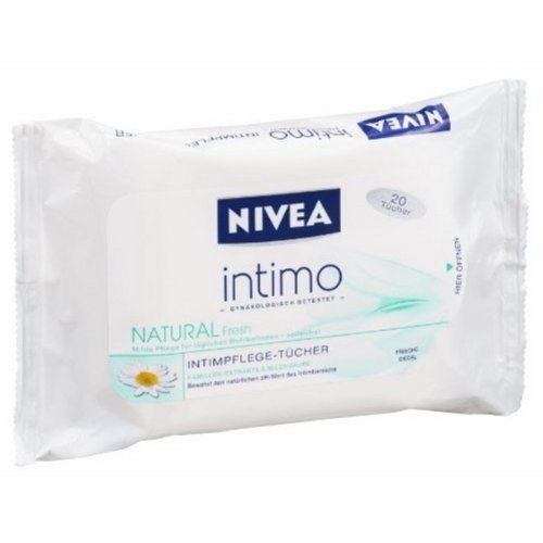 Intimo Natural Fresh Intimpflege Tuecher (Cleansing Cloths) 20 wipes by Nivea