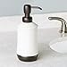 InterDesign Ashley Liquid Soap & Lotion Dispenser Pump for Kitchen or Bathroom Countertops, Ivory/Bronze