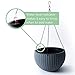 Self-Watering Hanging Planter for Outdoor & Indoor Decor - Create Your Flower, Succulent, or Herb Garden in This Elegant Round Plastic Basket Plant Pot for Any Location