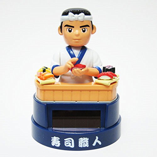 Samurai market Japanese Solar Figurine Sushi Shop