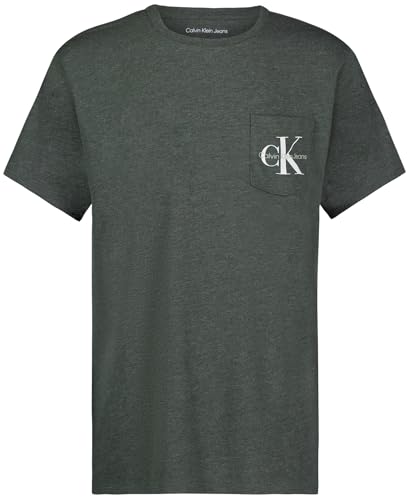 Calvin Klein Boys' Short Sleeve Pocket Logo Crew Neck T-Shirt, Soft, Comfortabl…
