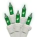 Vickerman 100 Lights Green White Wire End Connecting Lock Set with 4-Inch Spacing and 33-Feet Length, Comes in Box
