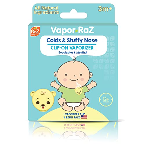 RaZbaby VaporRaz ClipOn Vaporizer Cough & Cold Relief Use at Home & On The Go Al Natural