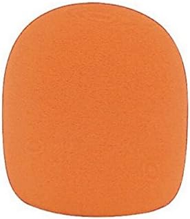 DStores 10 PCS Orange PCS Foam Ball-Type Mic Windscreen Microphones Set Sponge Foam Cover Shield Protection