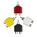 Hosyl RCA Y Splitter Adapter 2Female to 1Male for Audio Video AV TV Cable Convert 4 Pack